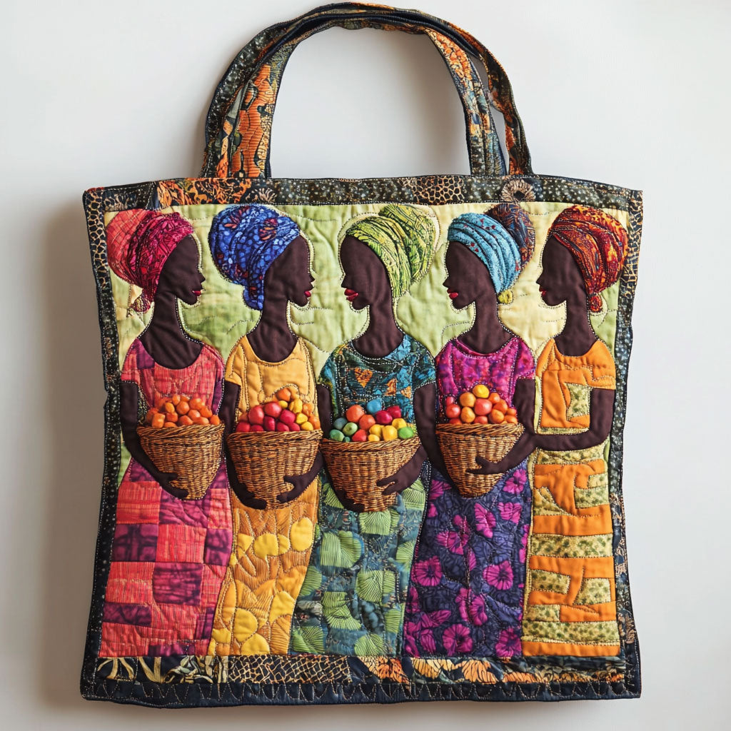 Quiltet mulepose med afrikanske kvinder Story WN0701025CL Quiltet mulepose