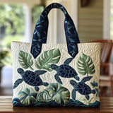 Quiltet tote bag med havskildpadde Grace