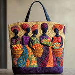 Quiltet mulepose med afrikanske kvinder Tekstil WN0701028CL Quiltet mulepose