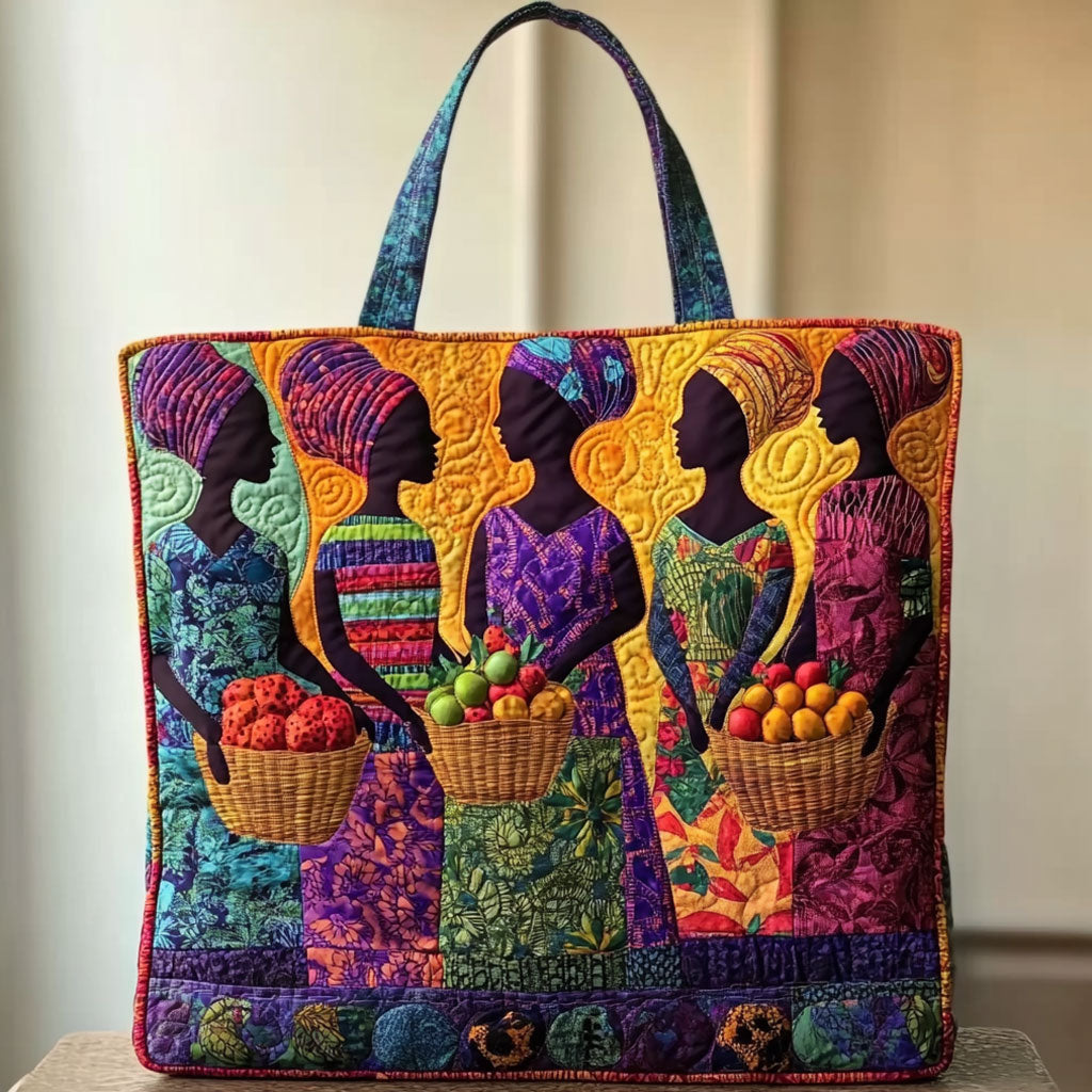 Quiltet mulepose med afrikansk kvindemønster WN0701018CL Quiltet mulepose