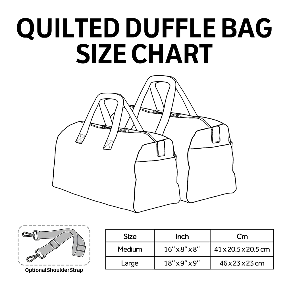 Quiltet duffeltaske